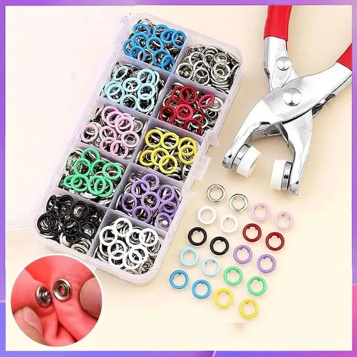 Kit reparador de cierres, 100 juegos de botones de presión (Restaura cierres y broches fácil y rapido) Joselevende Colombia