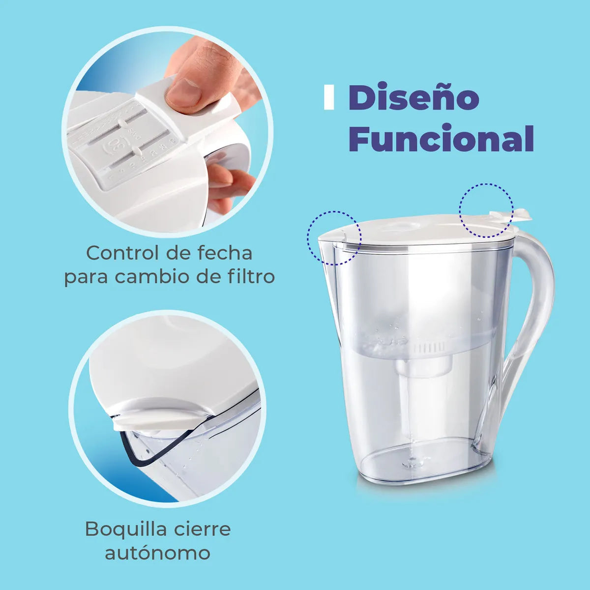 Jarra purificadora Lemman 2.6 litros