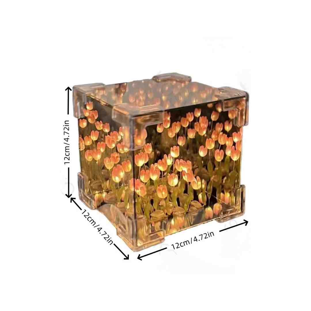 lampara tulipanes cuadrada