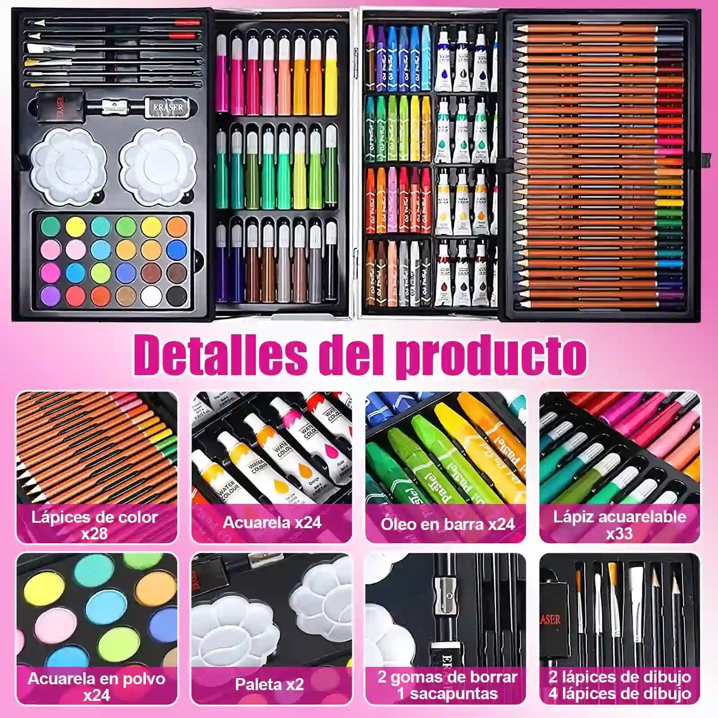 set de artes de 145 piezas