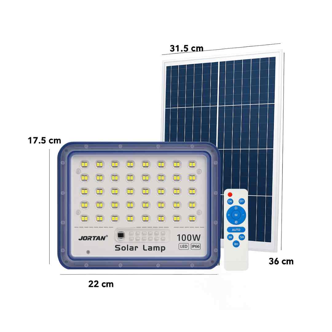 Lampara solar Jortan 35 metros iluminación por 12 horas