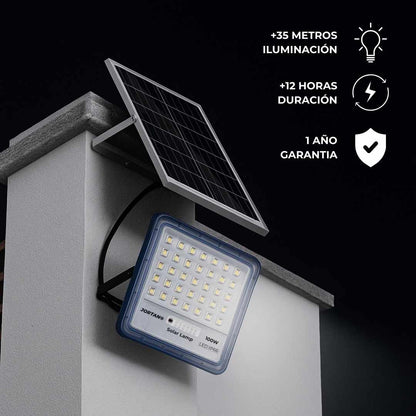 Lampara solar Jortan 35 metros iluminación por 12 horas