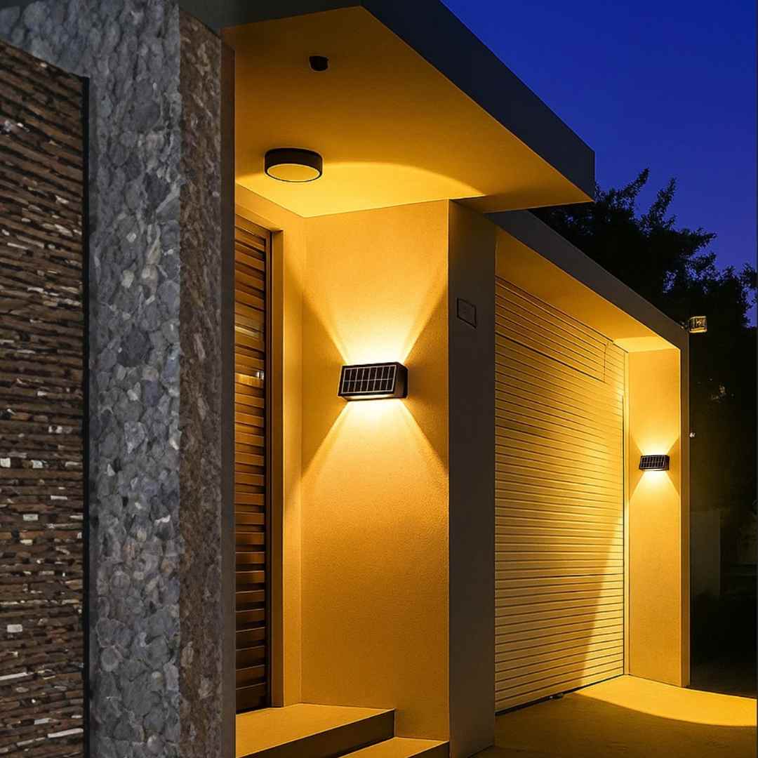 Lampara solar de pared 6 bombillos