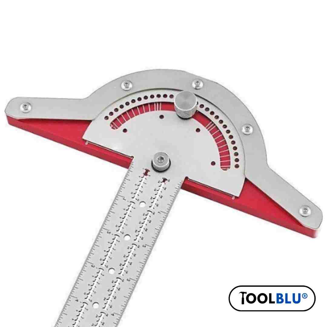 Toolblu® /  Regla medidora 45 cm de alta precisión multifuncional