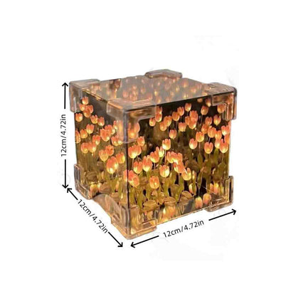 lampara tulipanes cuadrada